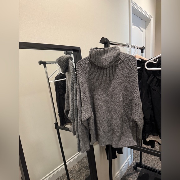 Zara Charcoal Cowl Neck Sweater - Picture 1 of 3